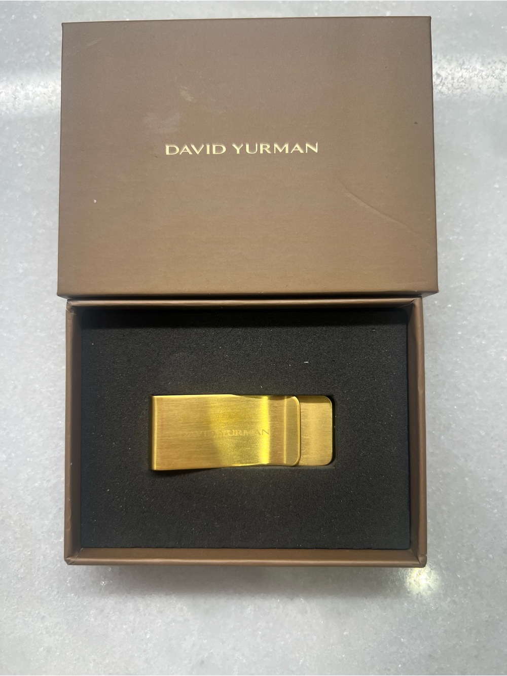 David Yurman Brushed Gold Money Clip